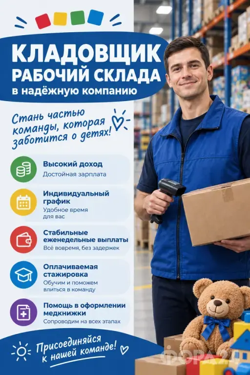 Кладовщик рабочий склада